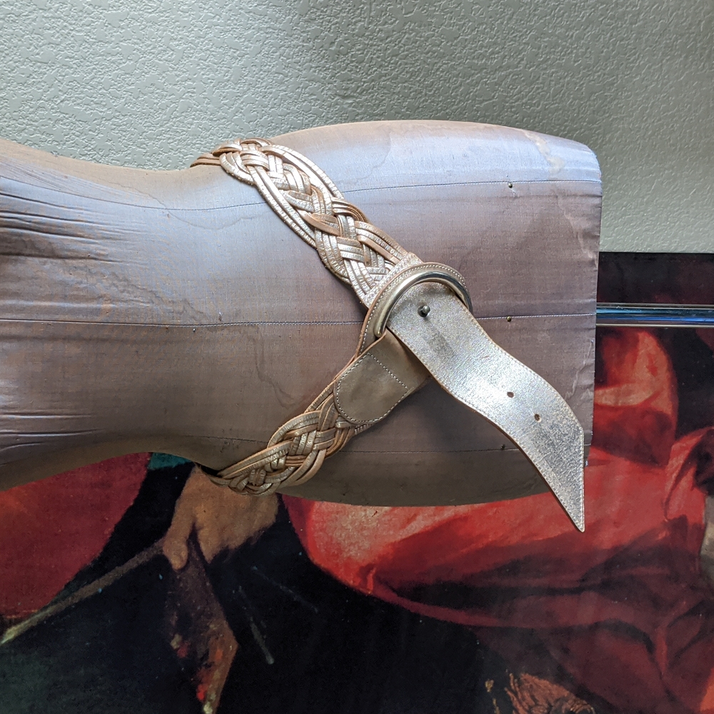 Linea Pelle distressed gold belt Medium